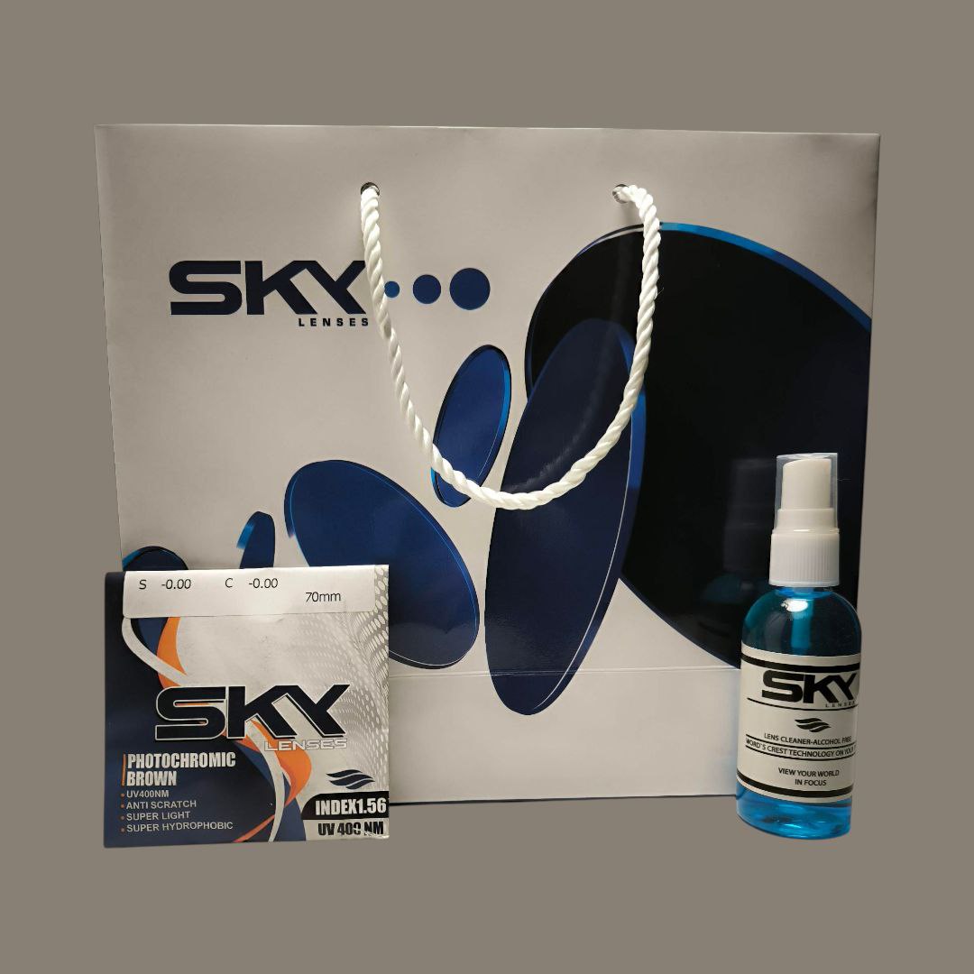 عدسی فتوکرومیک قهوه‌ای (Photochromic Brown) برند SKY