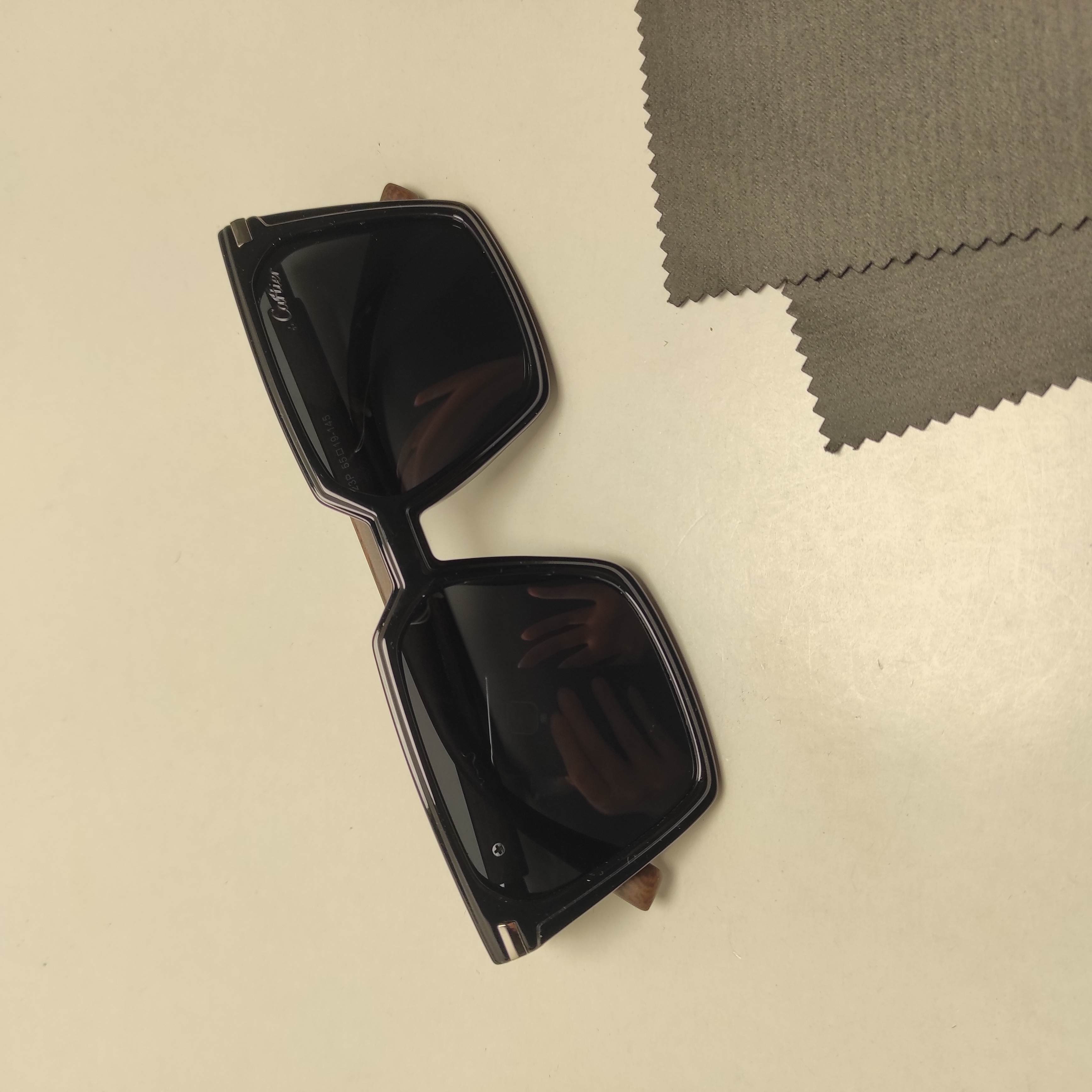 عینک آفتابی دسته چوب CARTIER مردانه کد 2523