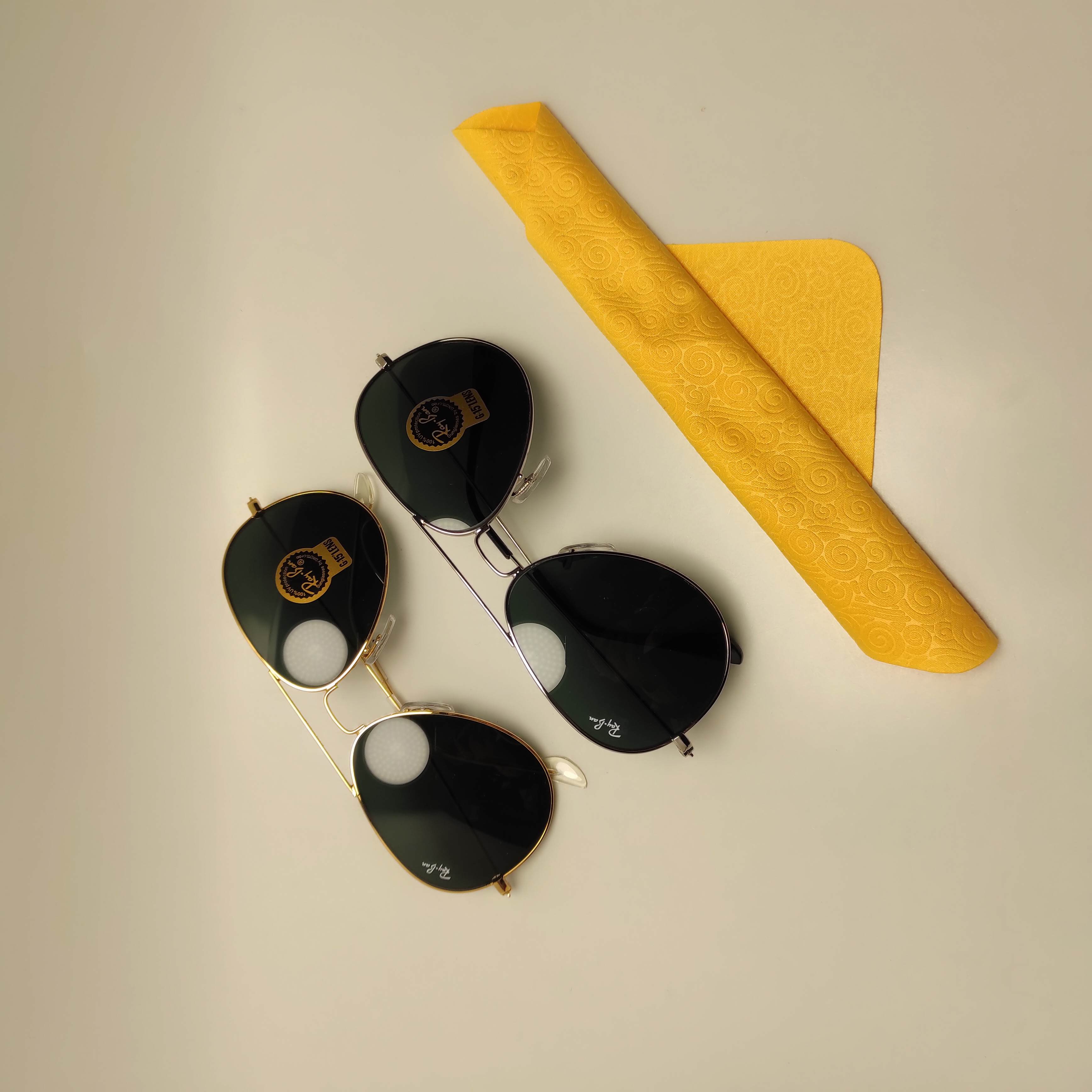 عینک مردانه فلزی ریبن شیشه ای خلبانی RAY BAN کد 3024