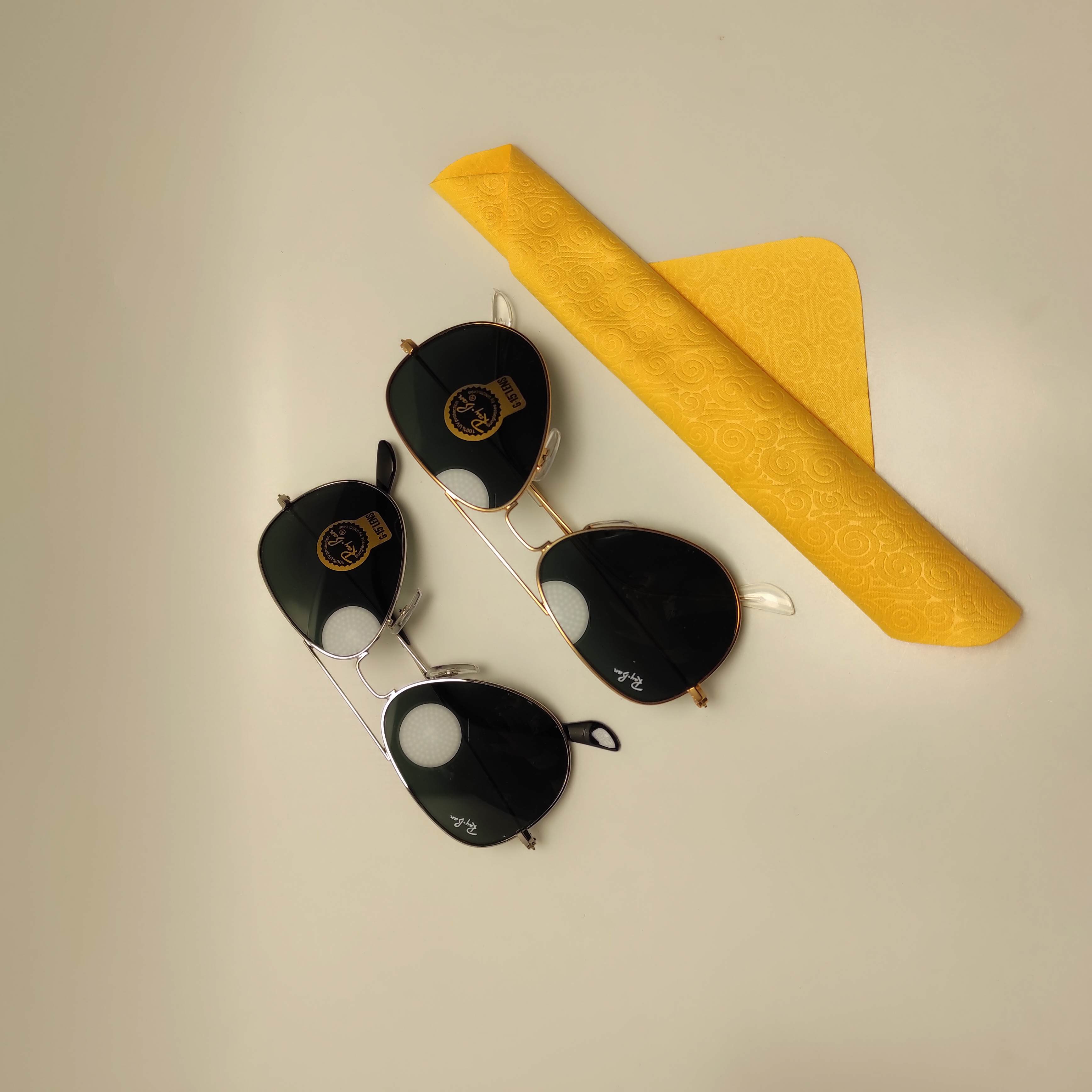 عینک آفتابی مردانه شیشه ای خلبانی RAY BAN سایز 58