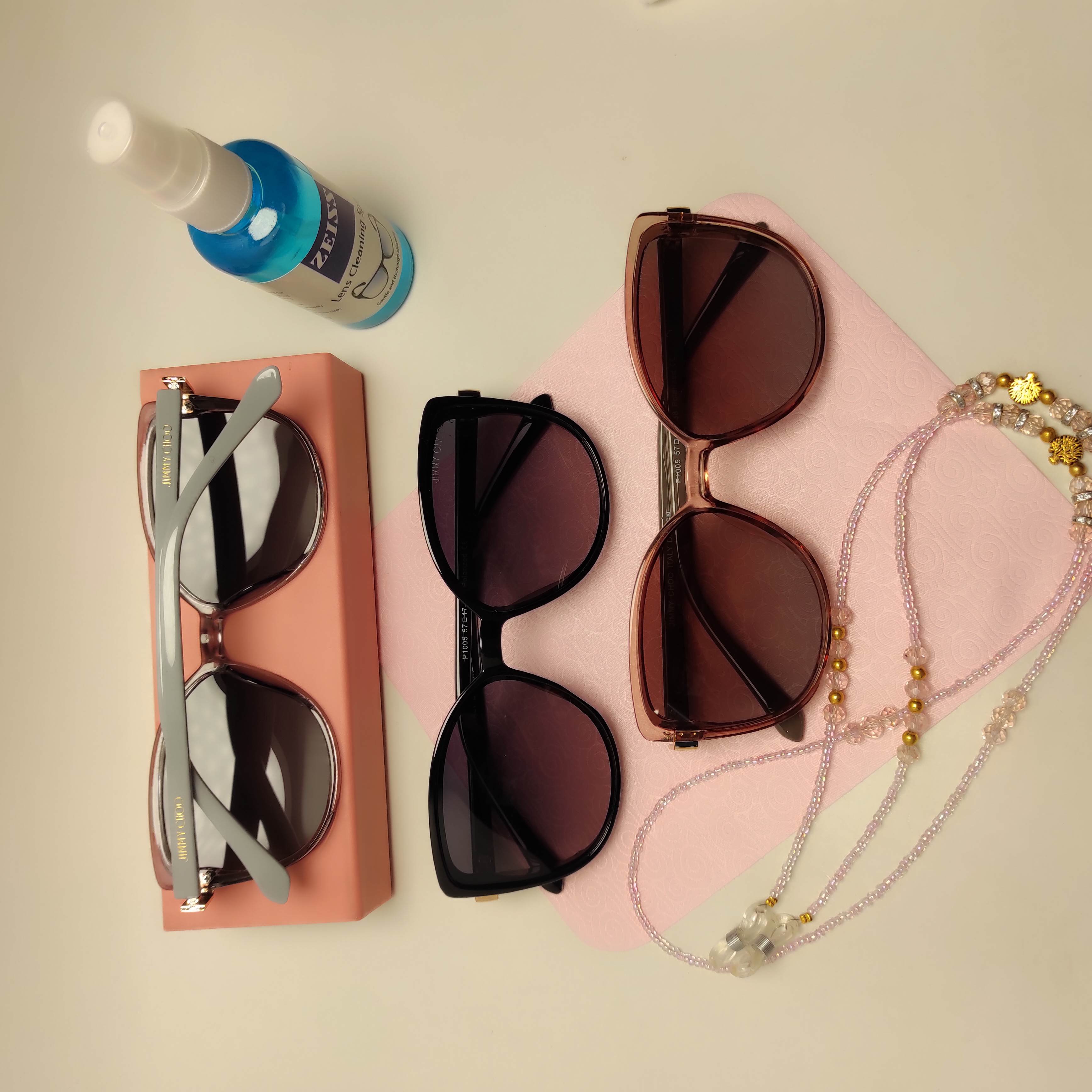 عینک آفتابی پلاریزه کائوچو زنانه JIMMY CHOO کد 1005